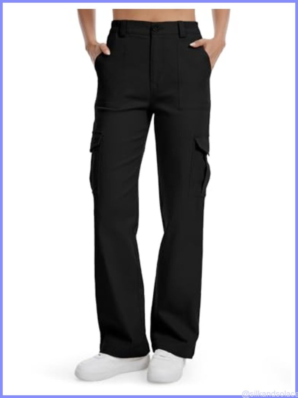 Tall Women Cargo Pants 32 34 36 Inseam Straight Leg Casual Work Trousers Y2K 6